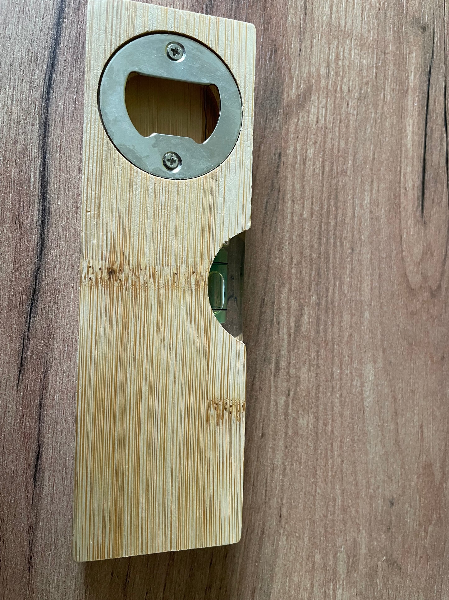 Wasserwage mit Spruch